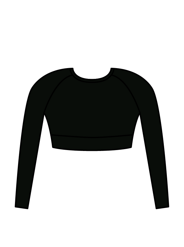 GDO - ELENA LONG SLEEVE CROP BLACK (IN-STOCK)