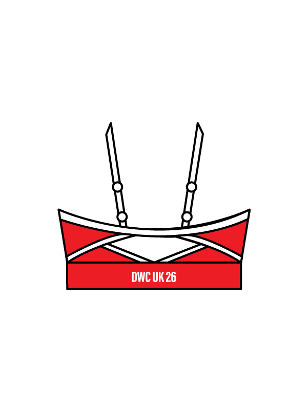 DWC - CALI CROP - RED/WHITE