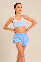 ELSIE CROP - BLUE FROST/WHITE
