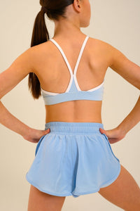 ELSIE CROP - BLUE FROST/WHITE