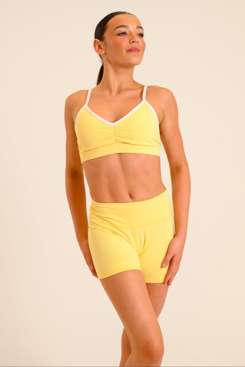 ELSIE CROP - YELLOW/WHITE