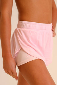DUAL SHORTS - BARELY PINK