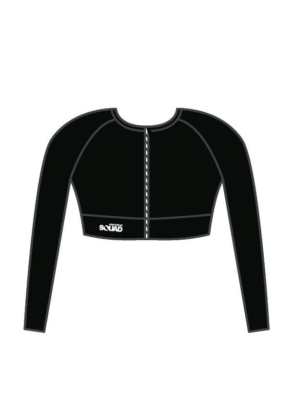 DWC - ELENA LONG SLEEVE CROP BLACK (IN-STOCK)