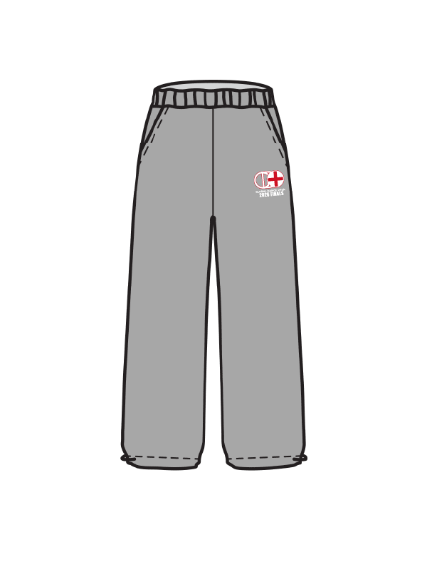 GDO - TEAM ENGLAND WIDE LEG JOGGERS GREY (IN-STOCK)