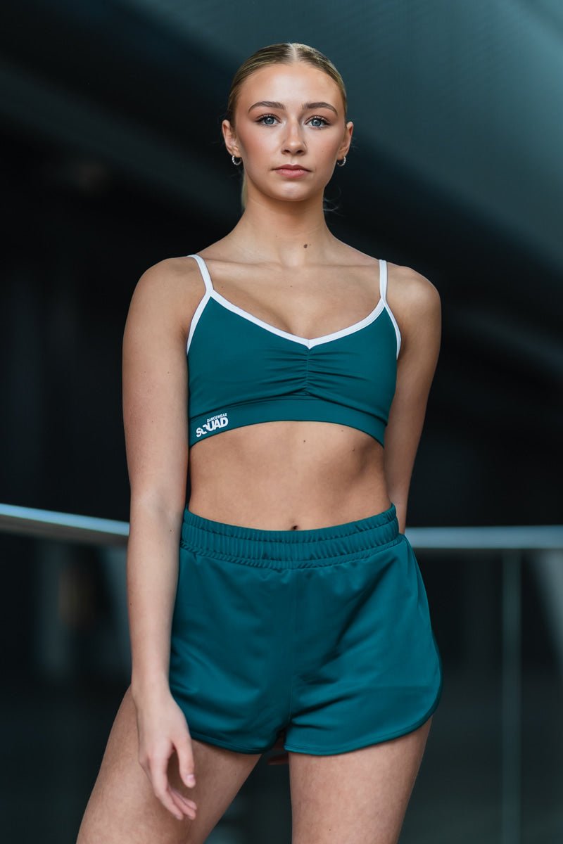 CALI CROP - JADE/WHITE