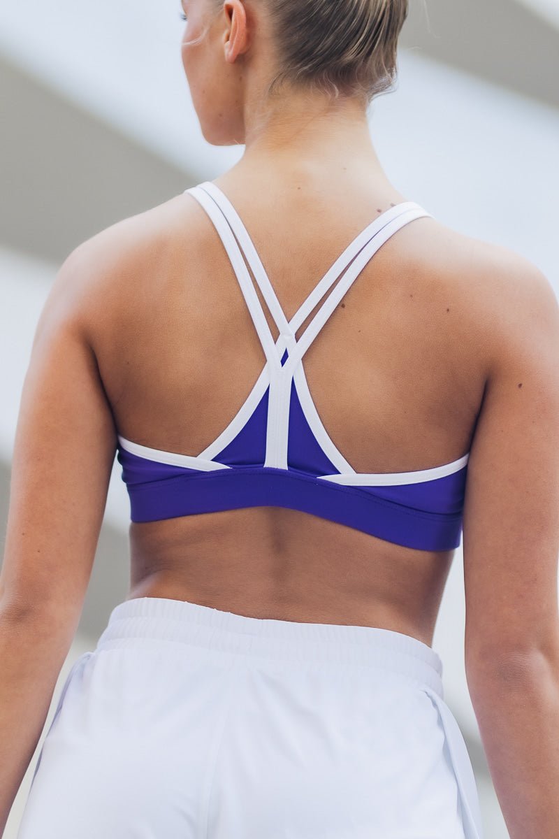 ARELIA CROP - PURPLE/WHITE