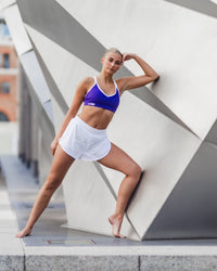 ARELIA CROP - PURPLE/WHITE