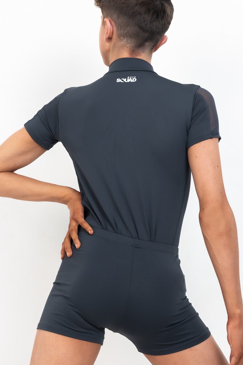 IN-STOCK BOYS ARM AND SIDE STRIPE LEO - CHARCOAL GREY