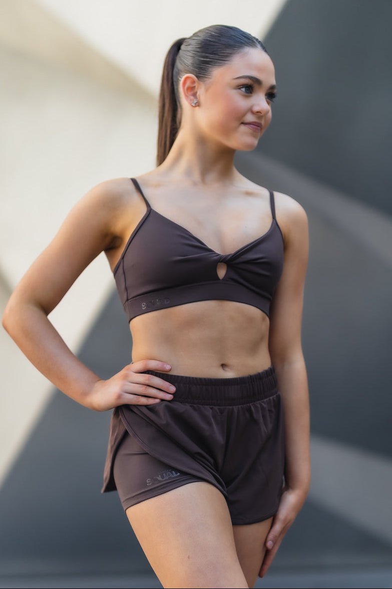 DUAL SHORTS - CHOCOLATE