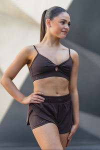 KENDALL CROP - CHOCOLATE
