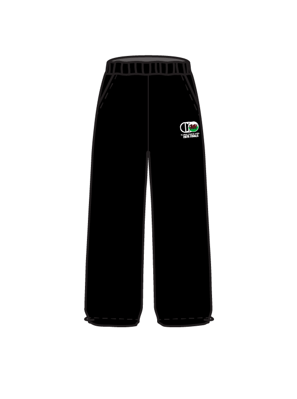 GDO - TEAM WALES WIDE LEG JOGGERS BLACK (IN-STOCK)